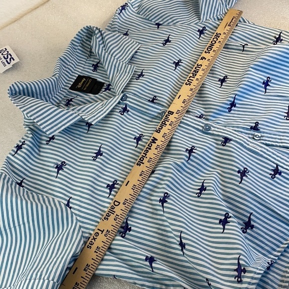 DISNEY Embroidered Aladdin genie lamp Button Up front tie top crop - Picture 12 of 13